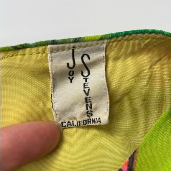 Joy Steven’s 60s Psychedelic Geometric Colorful Blouse Size S / M Bell Sleeve - Picture 5 of 11